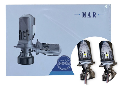  Juego Cree Led H4 Proyector Lupa Canbus Premium 34.000lumen