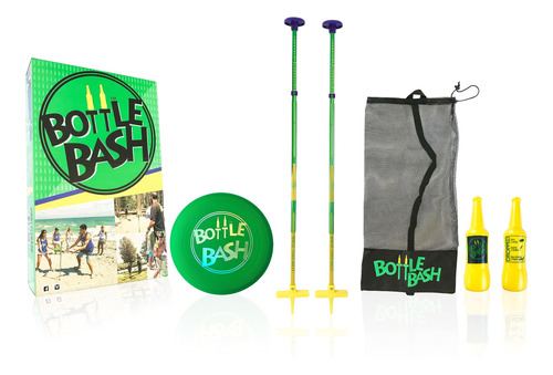 Bottle Bash Outdoor Flying Disc Game Set Disc Toss Game