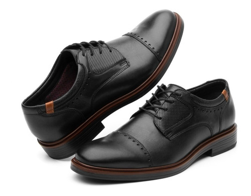 Imagen 1 de 6 de Calzado Zapato Flexi 400102 Negro Tan Oficina Salir Vestir