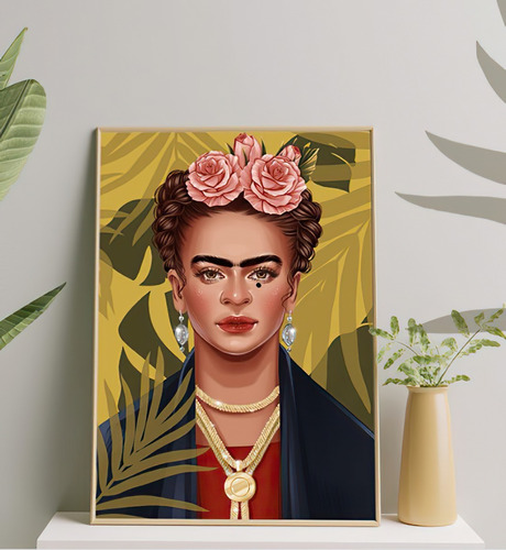  Cuadros-frida Kahlo 4 ,decorativo,95x60cm-16k Resolución