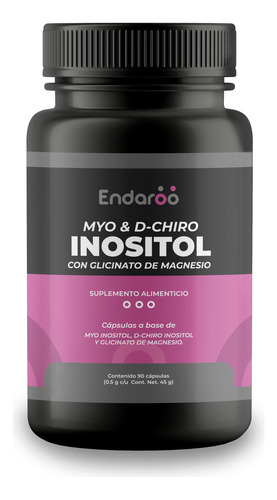 Myo Y D-chiro Inositol Con Glicinato De Magnesio 90 Cáps. Sabor Sin Sabor