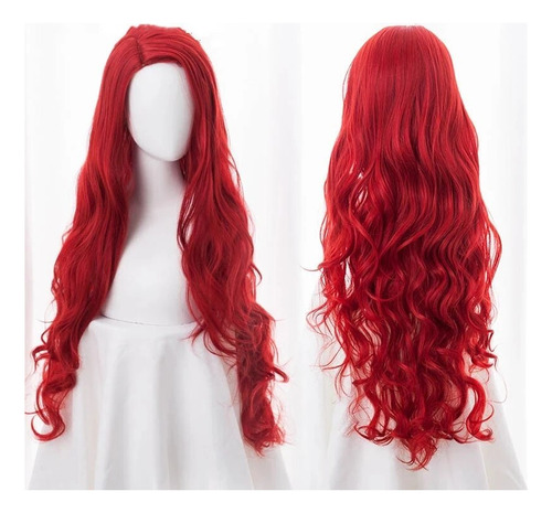 Peluca Larga Para Cosplay Heat Aquaman Mera, Ondulado Y Riza