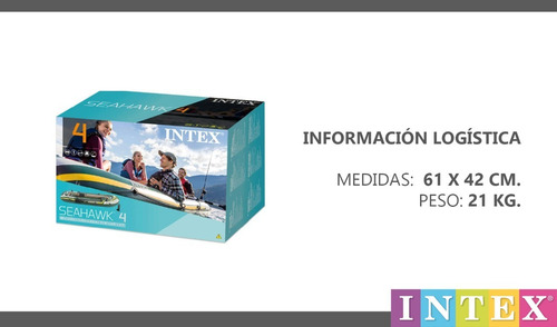 Bote Inflable Intex Gomon Seahawk 4 Set 351x145x48cm Cts