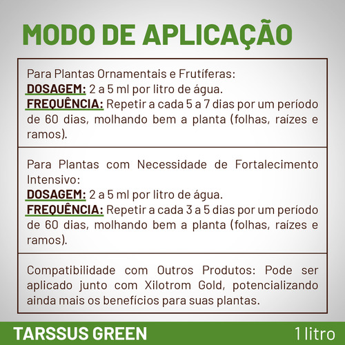 Fertilizante Orgânico Adubo Fortificante Plantas Saudáveis Tarssus Xilotrom 2l Líquido