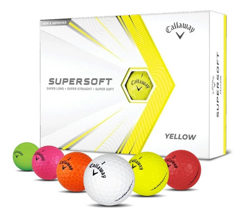 Pelotas Golf Callaway Supersoft (cajax12) | The Golfer Shop Color Amarillo