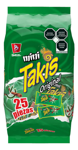 Barcel Mini Takis Original Botana 875g 25pz