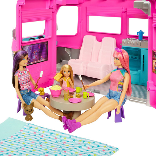 Barbie Dream Camper 60 Accesorios 120cm Mattel HCD46
