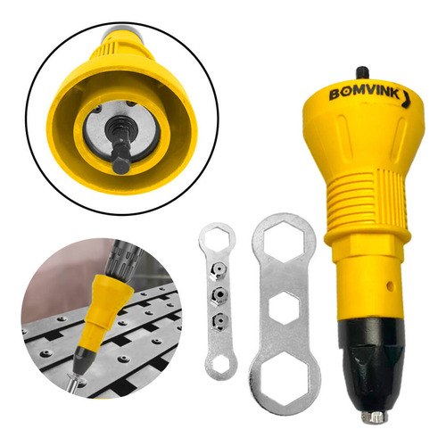 Bomvink BOM-5660 Pneumático 3 Bicos Amarelo