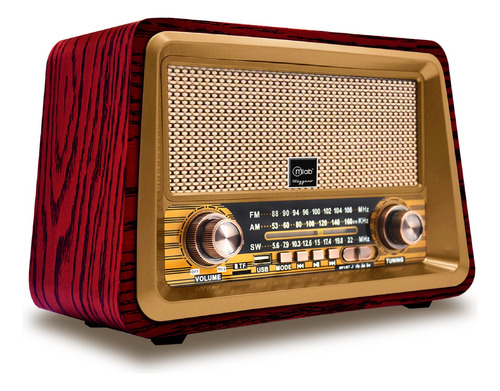 Radio Portátil Bluetooth Retro Stezzano Mlab Usb Am Fm