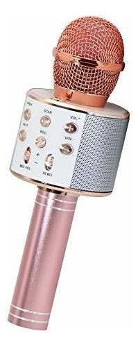 Microfono Inalambrico Karaoke Para Niños De Alumino Rosa