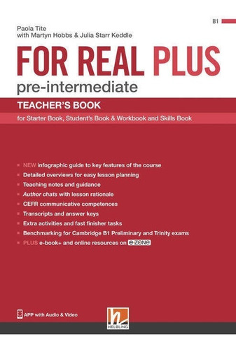 For Real Plus Pre-intermediate - Tch's Incluiding Test Book 