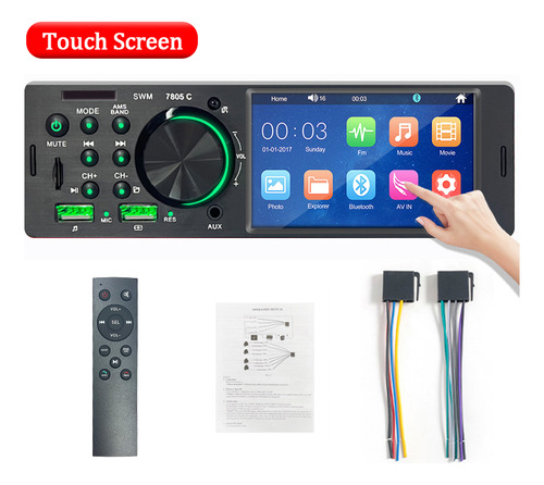 Tela Sensível Ao Toque Bluetooth Estéreo Mp5 Player
