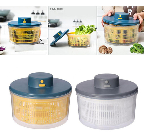 2pcs Ensalada Eléctrica Secado Rápido Drenador De Hogares
