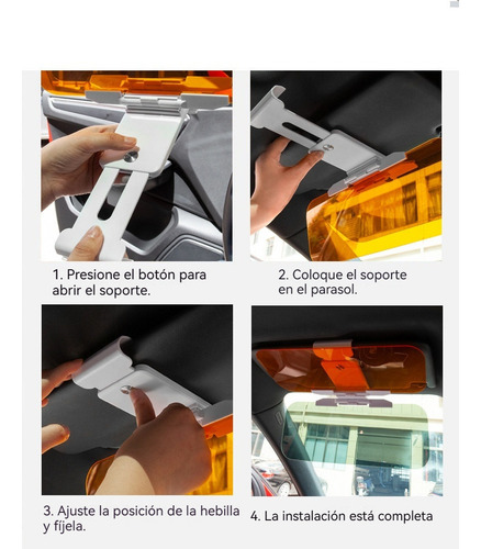 \ Auto Sol Visera Interior Anti-reflejo Espejo De Doble Uso