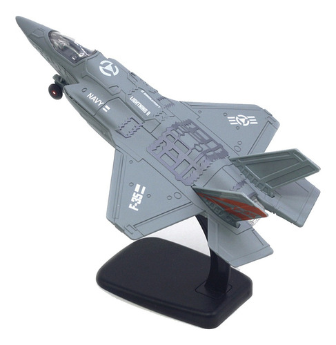 Luchador Americano F35 Gris Avión Metal Con Luz Y Sonido