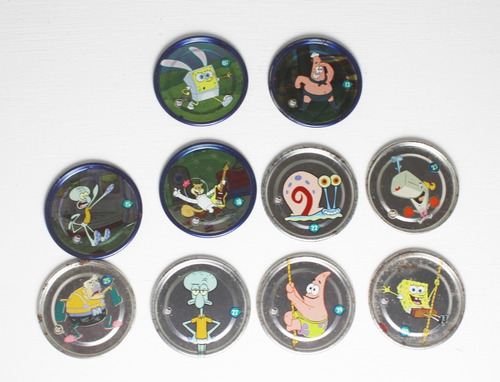 Tazos Bob Esponja X 10 Unidades.