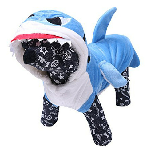 Ropa Gato - Tiaobug Adorable Pet Dog Shark Shape Costume Fan