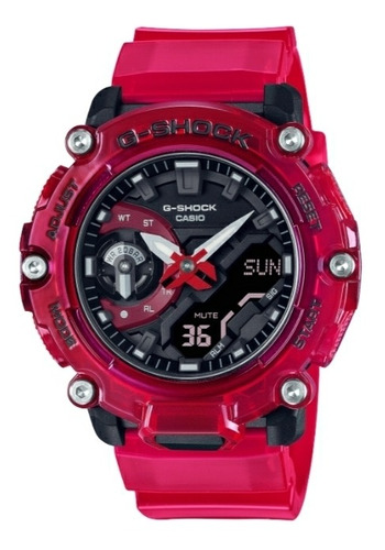 Reloj Casio G-shock Modelo Ga-2200 Skl Rojo