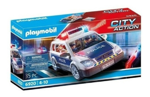 Playmobil 6920 City Action Coche De Policía Con Luces
