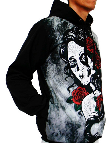 Blusa De Frio Printfull Catrina Moletom Masculino E Feminino | Mercado Livre