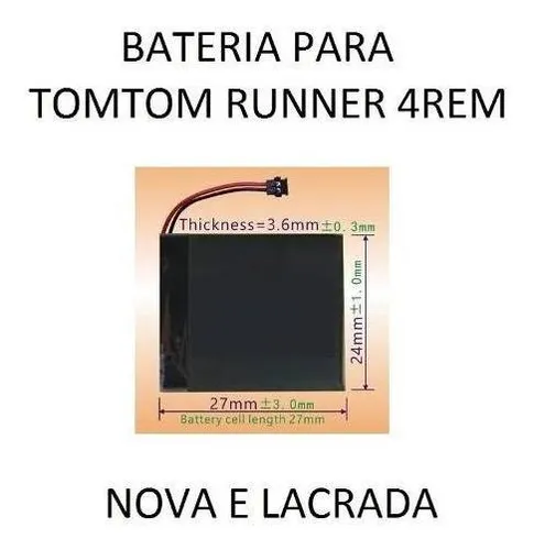 Bateria Tomtom Model 4 Rem Fccid S4l4rem Part 4reg.001.00