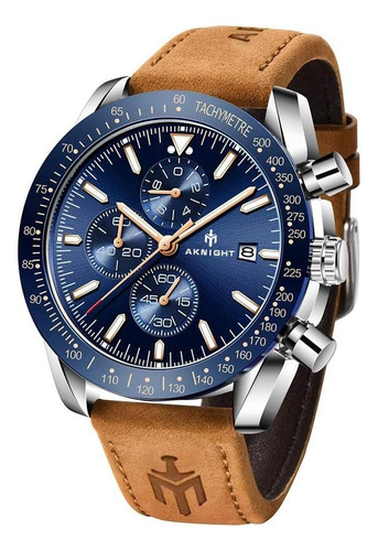 Aknight Reloj Para Hombre Reloj De Cuarzo Analógico Con Cron