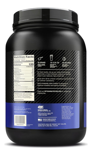 Caseína Gold Standard 909 G Optimum Nutrition Proteína Eua C Chocolate
