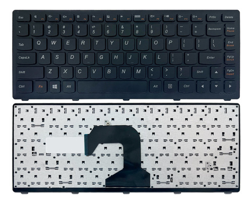 Teclado Para Note Lenovo Ideapad 25208669 25208729 Layout Us Cor Preto