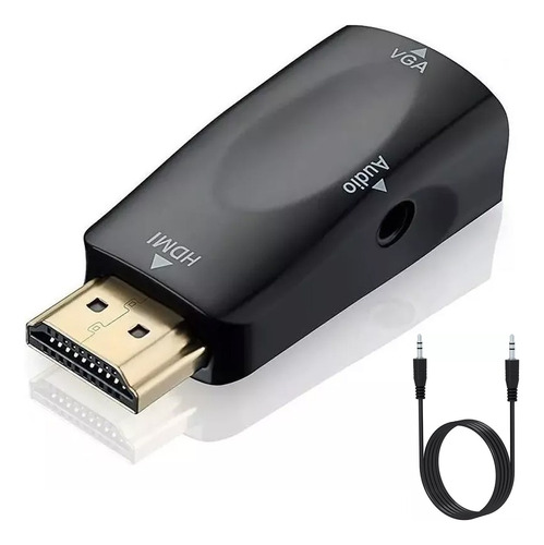 Adaptador Hdmi A Vga Hembra Full Hd + Audio (conversor)