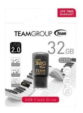 Pendrive 32 Gb Team Mini Blanco O Negro - Garantia X Vida