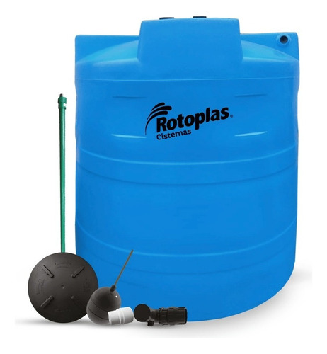 Cisterna Rotoplas 10,000 Lts Equipada Con Bomba Filtro Y Acc Color Azul