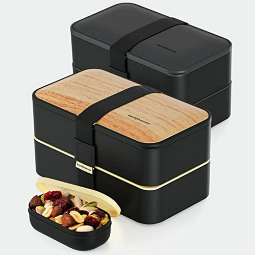 Caja Bento Premium Con 2 Compartimentos A Prueba De Fugas, 4
