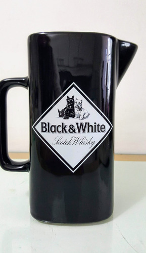 Antigua Jarra Whisky Black & White Colección Made England Nv