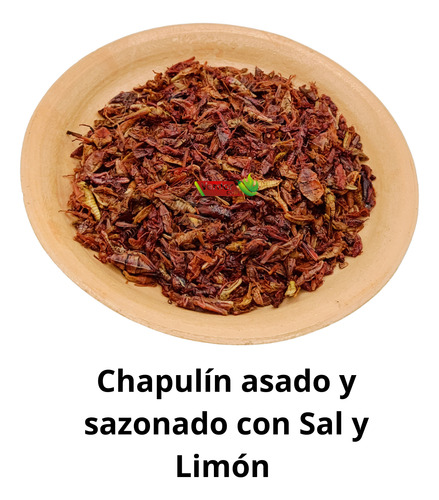 500 Gr Chapulines Sal Y Limón Medianos Oaxaqueños Verdor