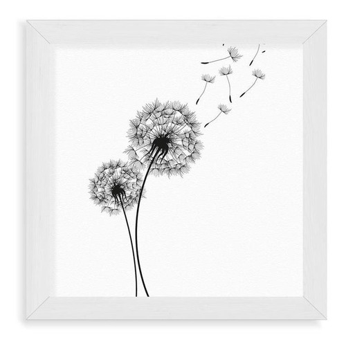 Cuadros Linea Home 20x20 Chato Blanco Dandelion