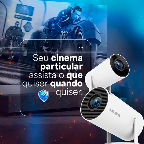 Projetor Android Portatil 4k Wifi Android Cinema Smart 127/220V