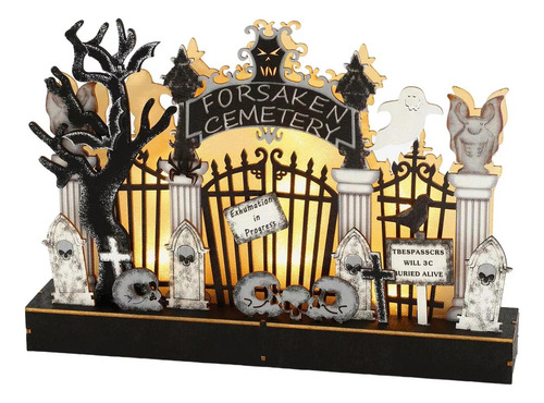 Adornos De Madera Para Halloween, Decoración De Mesa