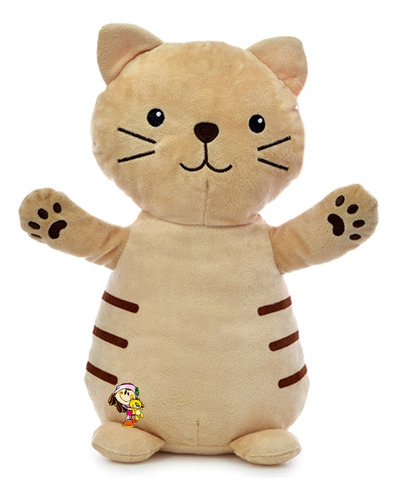 Gato De Peluche Grande 30 Cm Soft Original Marrón Muy Suave 