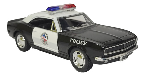 Miniatura Carrinho De Ferro Camaro 1967 Policia Coleção Cor Camaro Policia Antigo