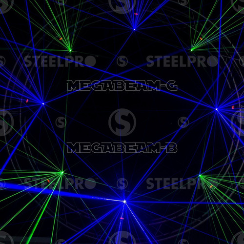Imagen 5 de 8 de Case Con 2 Cabezas Roboticas Rgbw + Laser Azul - Steelpro