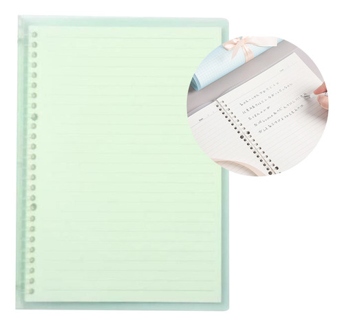 . Cuaderno B5 Transparente Recargable De 26 Anillos Con Tapa
