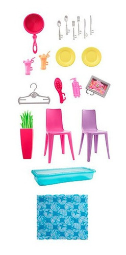 Casa Barbie Glam Amoblada Juego Plegable Muñeca Y Accesorios
