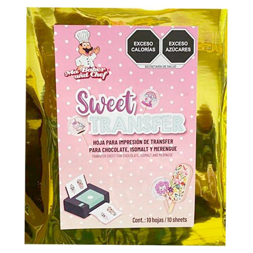 Sweet Tranfer Paquete C/10 Hojas Marca Mabaker