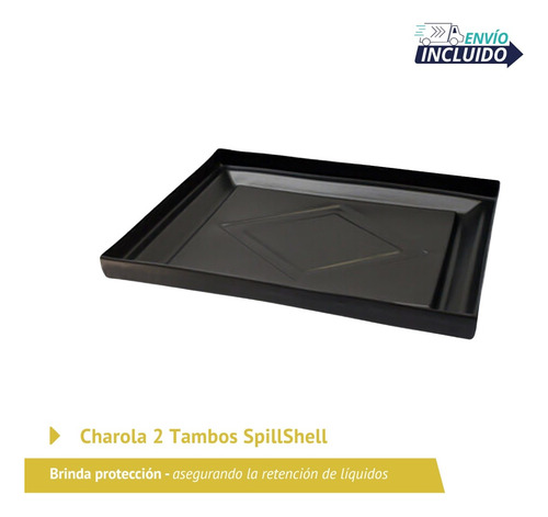 Plataforma Berma (charola) Contención De Derrames 2 Tambos Negro (Usado)