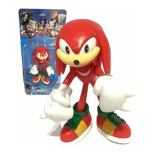 Muñeco Knuckles Articulado X1 Personaje Sonic En Blister