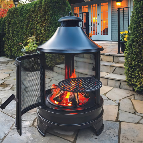 Northwest Sourcing, Chimenea Para Cocinar Al Aire Libre Color Negro