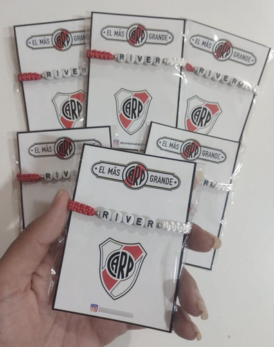 Pulsera Equipos De Futbol Clubes Artesanales River 0 Mm