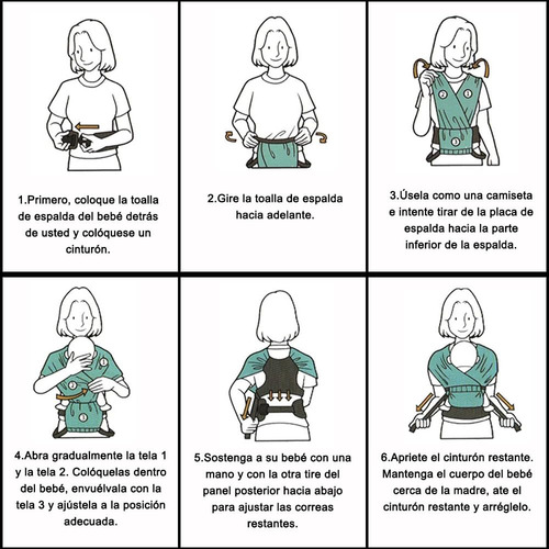 Portabebés Para Bebés Portátil De Fular Elástico - Fular