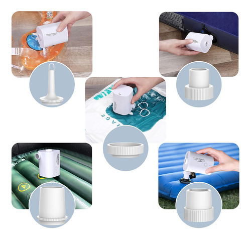 Bomba De Aire Eléctrica Mini Bomba Para Inflar Y Desinflar