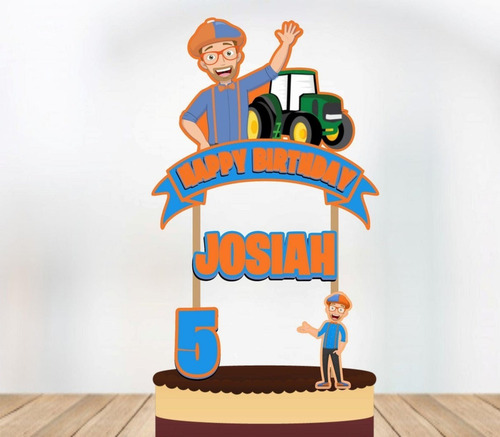 Imagen 2 de 5 de Cake Topper Blippi Adorno Para Tortas